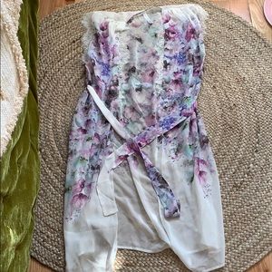 Anthropologie Sheer Floral Duster